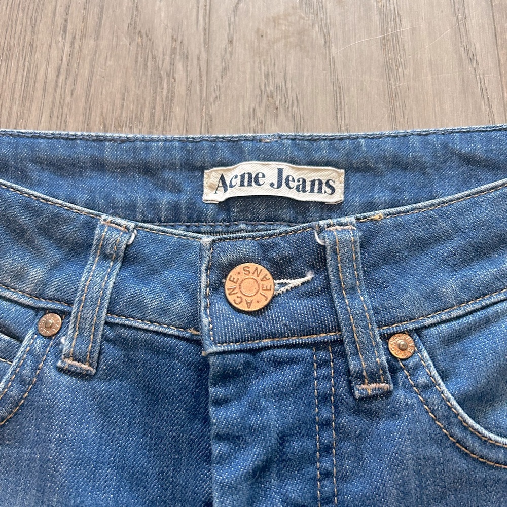 Acne Jeans Blue Denim High-Rise Jeans